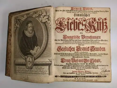 Buch: Himmlischer Liebes-Kuß, Müller, Heinrich. 1739, Johann David Jungnicol