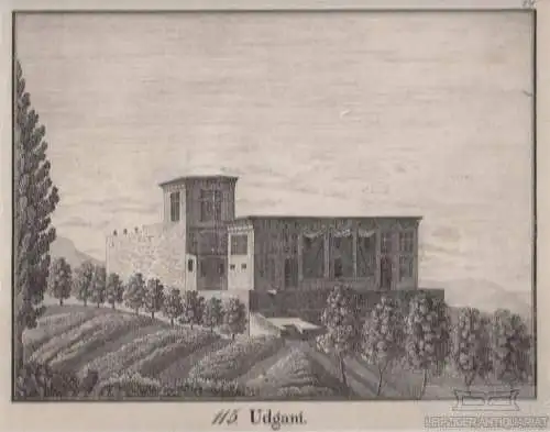 115. Udgani. Original-Lithographie. Grafik mit Passepartout, Hellfarth (Hrsg.)