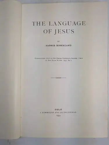 Buch: Avhandlinger utgitt av det norske Videnskaps-Akademi i Oslo 1954 II