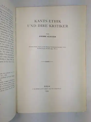 Buch: Avhandlinger utgitt av det norske Videnskaps-Akademi i Oslo 1954 II