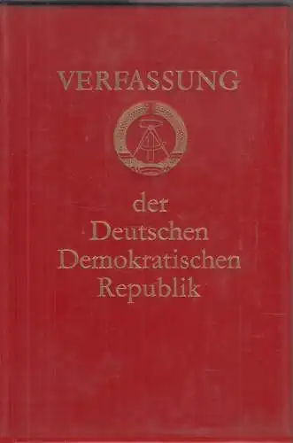 Buch: Verfassung der Deutschen Demokratischen Republik, 1974