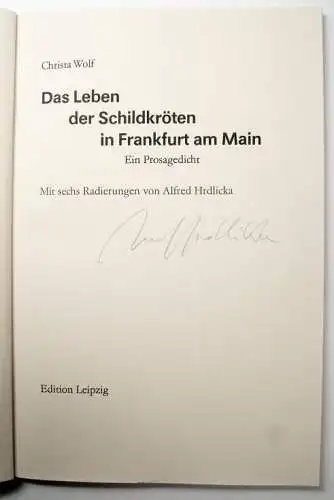 Buch: Das Leben der Schildkröten in Frankfurt am Main, Wolf, Christa. 1989