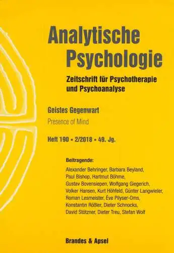 Analytische Psychologie Heft 190, 2/2018, Löwe / Wolf, Brandes & Apsel, wie neu