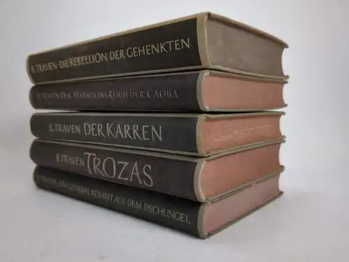 5 Bücher B. Traven, Volk und Welt, General, Trozas, Karren, Caoba, Rebellion