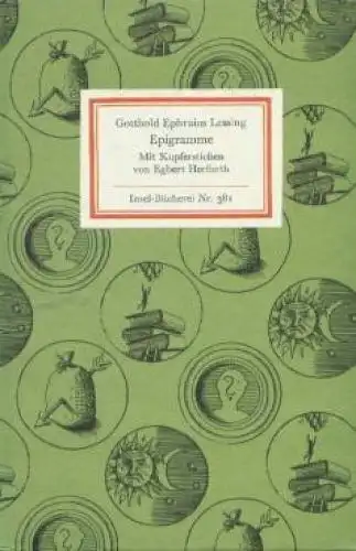 Insel-Bücherei 581, Epigramme, Lessing, Gotthold Ephraim. 1976, Insel-Verlag