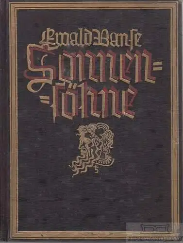 Buch: Sonnensöhne, Banse, Ewald. 1925, Carl Schünemann Verlag, Ein Wanderfries