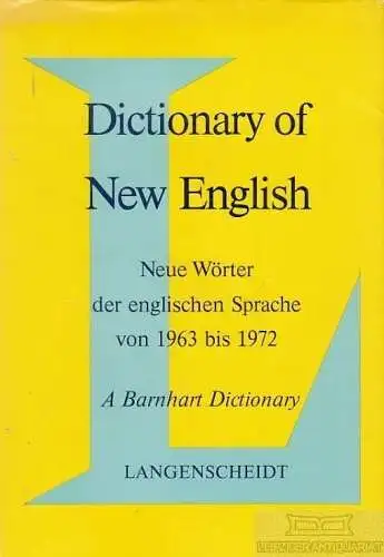 Buch: Dictionary of New English, Barnhart, Clarence L- u.a. 1973, gebraucht, gut