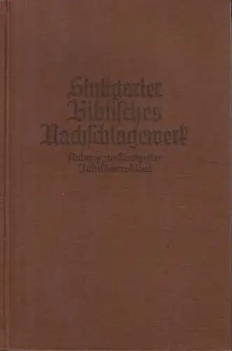 Buch: Stuttgarter Biblisches Nachschlagewerk. 1931, Evangelische Verlagsanstalt