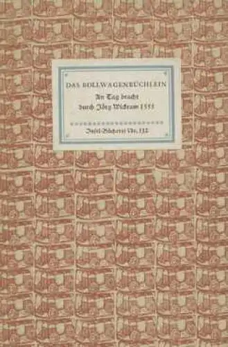 Insel-Bücherei 132, Das Rollwagenbüchlein, Wickram, Jörg. 1962, Insel-Verlag