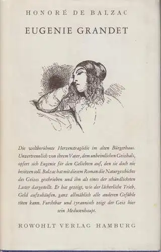 Buch: Eugenie Grandet, de Balzac, Honore, 1952, Rowohlt Verlag, gebraucht, gut