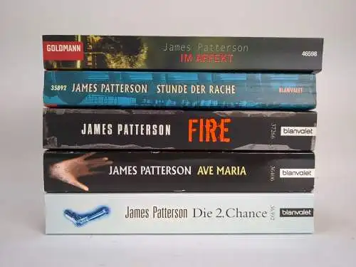 5 Bücher James Patterson, Thriller, Affekt, Rache, Fire, Ave Maria, 2. Chance