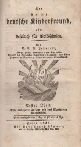 Buch: Der neue deutsche Kinderfreund, ein Lesebuch für Volksschulen, Zerrenner