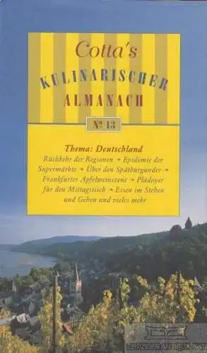 Buch: Cotta's kulinarischer Almanach No. 13, Seitz, Erwin. 2005, Klett-Cotta