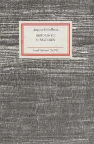 Insel-Bücherei 707, Historische Miniaturen, Strindberg, August. 1989