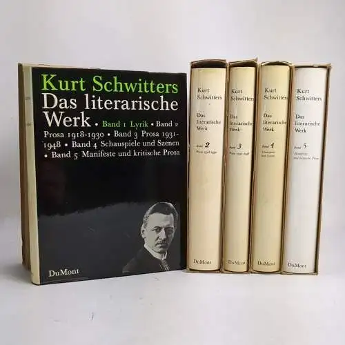 Buch: Das literarische Werk 1-5, Schwitters, Kurt. 1975, DuMont, 5 Bände