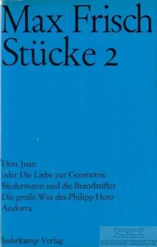 Buch: Stücke 2, Frisch, Max. 1971, Suhrkamp Verlag, gebraucht, gut