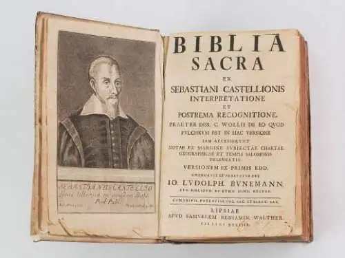 Buch: Biblia Sacra, Castellio, Sebastiani. 1734, Samuel Benjamin Walther