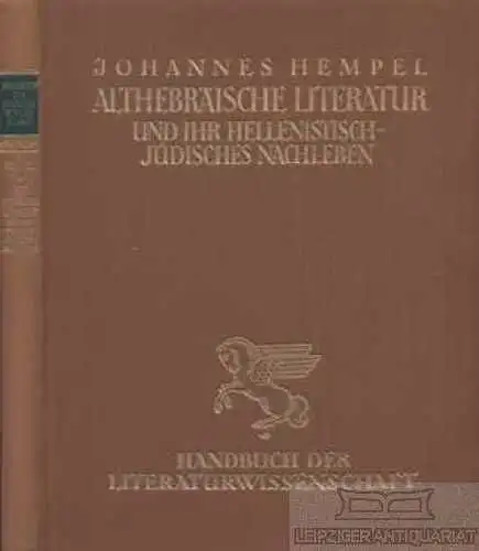 Buch: Althebräische Literatur und ihr hellenistisch-jüdisches Nachleben, Hempel