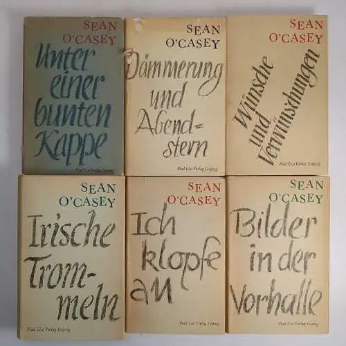 6 Bücher Sean O'Casey, List Vlg.: Vorhalle, Trommeln, Wünsche, Dämmerung, Kappe