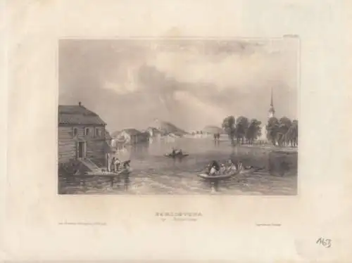 Eskilstuna in Schweden. aus Meyers Universum, Stahlstich. Kunstgrafik, 18 265979