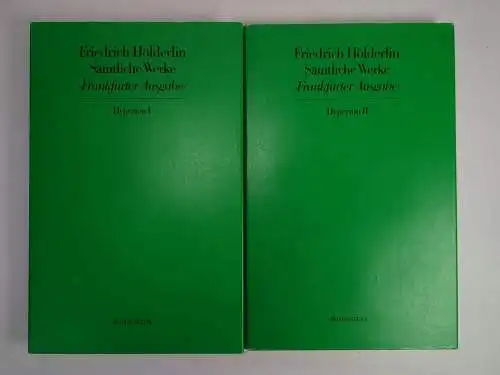 Buch: Hölderlin, Sämtliche Werke Frankfurter Ausgabe 10+11 Hyperion, Roter Stern