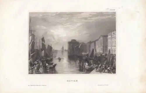 Havre. aus Meyers Universum, Stahlstich. Kunstgrafik, 1850, gebraucht, gu 264973