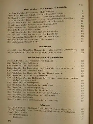 Buch: Eichsfelder Heimatbuch, Walter Prochaska, 1956, gebraucht, gut