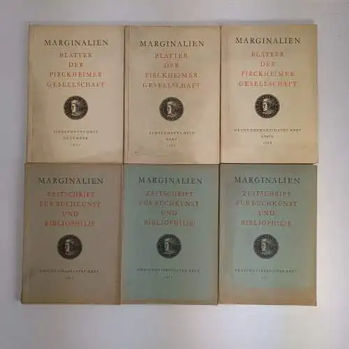 Marginalien. Zeitschrift für Buchkunst und Bibliophilie, 22 Hefte, 1974-1979