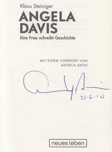 Buch: Angela Davis, Steiniger, Klaus, 2010, Neues Leben, gebraucht, gut