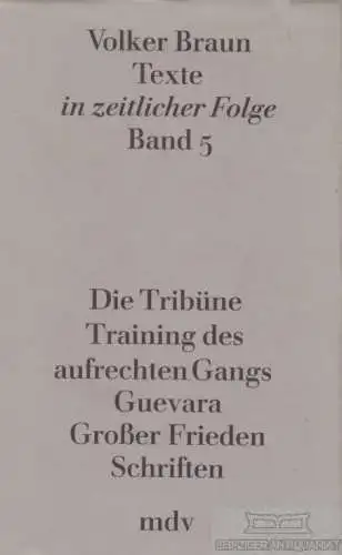 Buch: Texte in zeitlicher Folge Band 5, Braun, Volker. 1990, gebraucht, gut