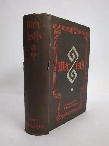 Buch: Wer ist's ?, Zeitgenossenlexikon, H. A. Ludwig Degener, 1905, guter Zust.