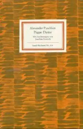 Insel-Bücherei 314, Pique Dame, Puschkin, Alexander. 1968, Insel-Verlag