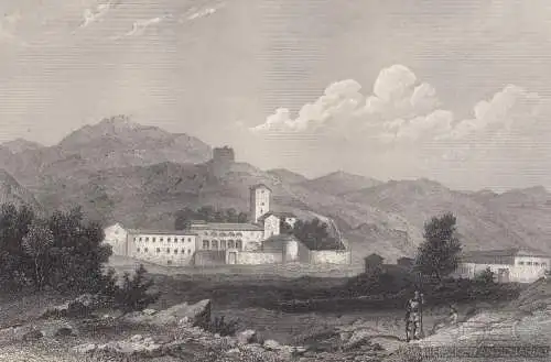 Cettigne (Montenegro). aus Meyers Universum, Stahlstich. Kunstgrafik, 1850