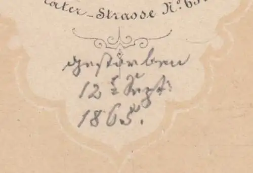 Portrait bürgerlicher Herr, Fotografie. Fotobild, 1865, Atelier J. E. Schubert