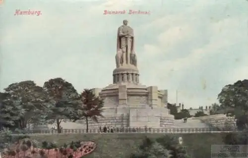 AK Hamburg. Bismarck Denkmal. ca. 1910, Postkarte. Serien Nr, ca. 1910