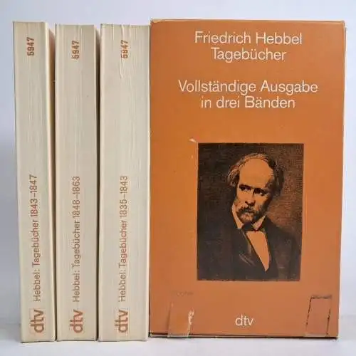 Buch: Friedrich Hebbel - Tagebücher 1835-1863, 3 Bände, dtv, 1984