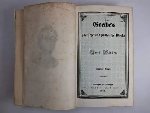 Buch: Goethe's poetische und prosaische Werke in zwei Bänden, Cotta, 1836, 2 Bde