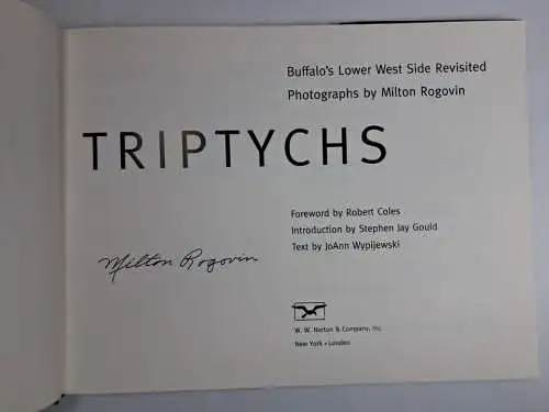 Buch: Triptychs - Buffalo's Lower West Side Revisited,  Milton Rogovin, signiert