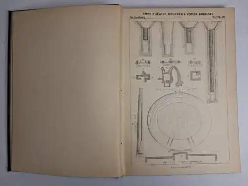 Buch: Das Römerkastell Saalburg, L. Jacobi, 1897, 2 Bände, Text & Tafeln