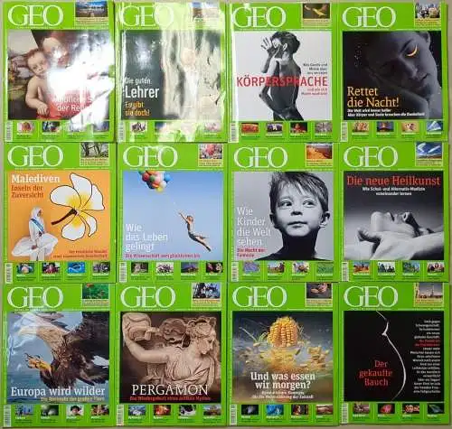 GEO Magazin Jahrgang 2011, Hefte 1-12 (komplett), Gaede, Gruner + Jahr