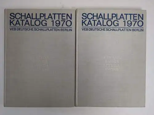 Buch: Schallplatten-Katalog 1970, Eterna, Amiga, Litera, Aurora, 2 Bände