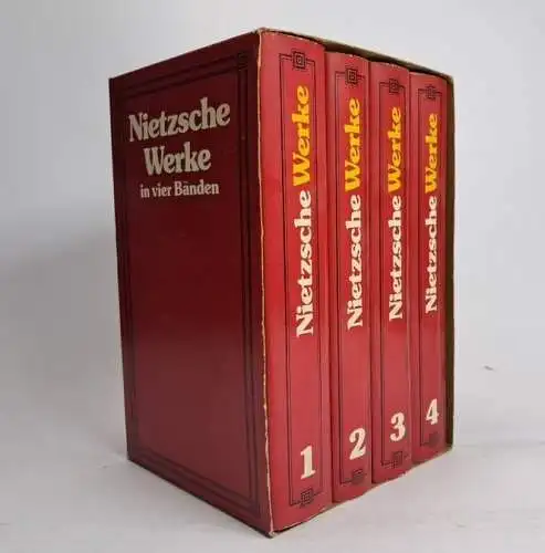 Buch: Friedrich Nietzsche - Werke in vier Bänden, 1983, Caesar Verlag, 4 Bände