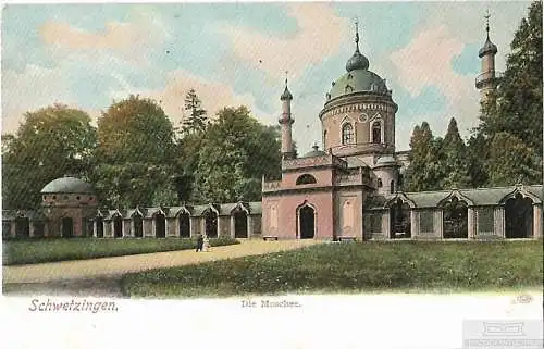 AK Schwetzingen. Die Moschee. ca. 1913, Postkarte. Ca. 1913, Verlag Otto Schwarz