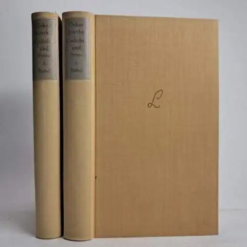 Buch: Gedichte und Prosa, Oskar Loerke, 2 Bände, 1958, Suhrkamp Verlag