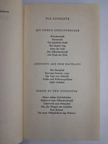 Buch: Gedichte und Prosa, Oskar Loerke, 2 Bände, 1958, Suhrkamp Verlag