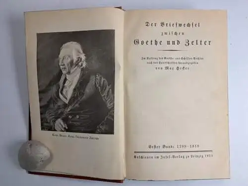 Buch: Der Briefwechsel zwischen Goethe und Zelter, 2 Bände, Insel Verlag, 1913ff