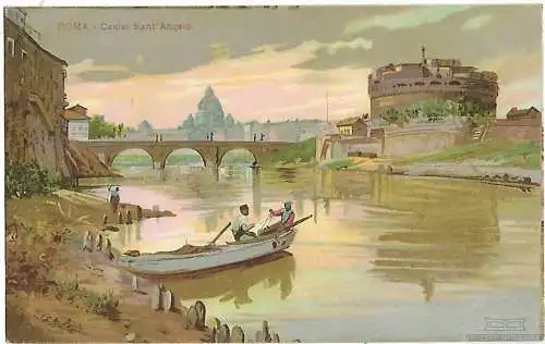 AK Roma. Castel Sant Angelo. ca. 1908, Postkarte. Ca. 1908, gebraucht, gut