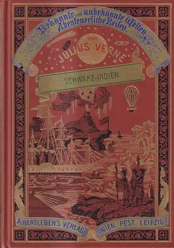 Buch: Schwarz-Indien, Jules Verne, 1991, Deutscher Bücherbund, sehr guter Zust.