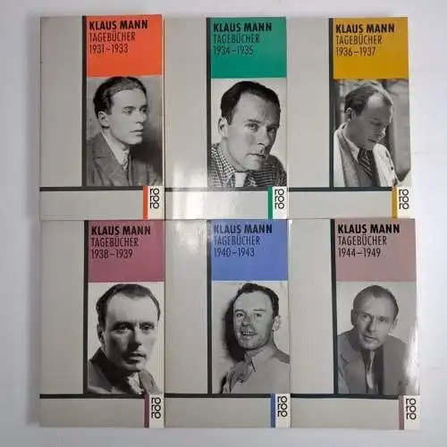 Buch: Klaus Mann - Tagebücher 1931-1949, 6 Bände, 1995, Rowohlt Verlag