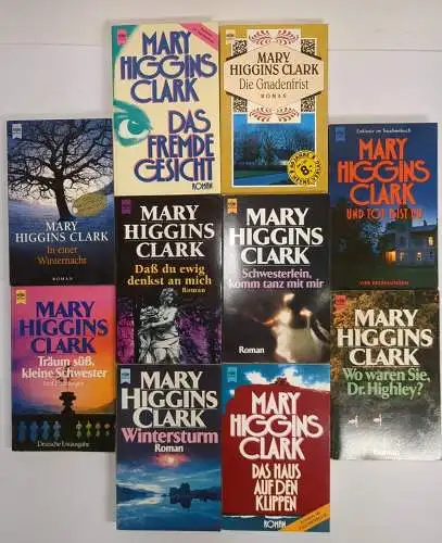 22 Bücher Mary Higgins Clark, Heyne, Taschenbücher, Krimis, Sammlung, Konvolut